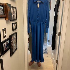 Favorite Daughter Blue Long Sleeve 60 inches ling Dress